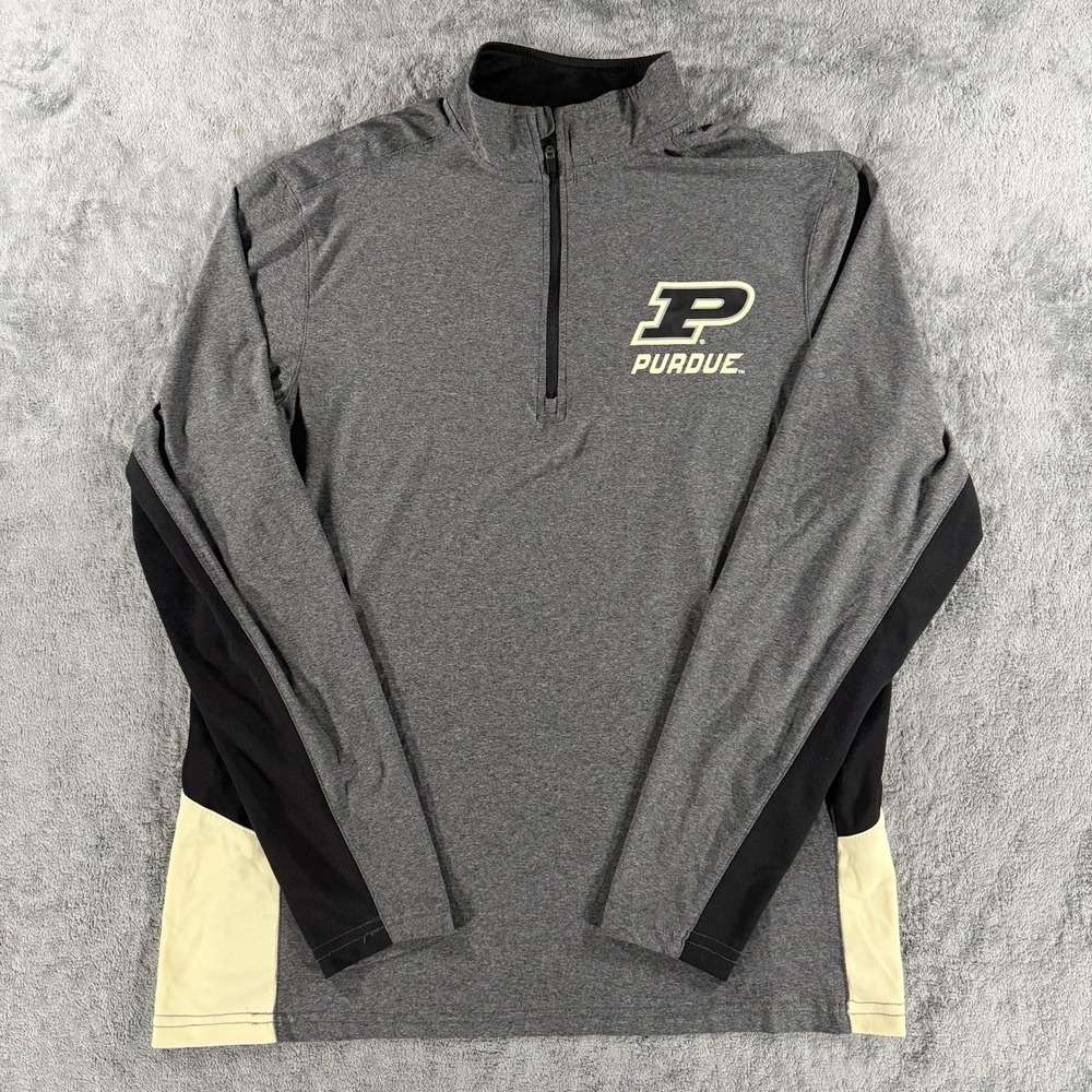 Colosseum Purdue Boilermakers Men's Small Quarter Zip Pullover Performance - Picture 1 of 3